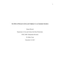 The Effect of Physical Activity and Cellphone Use on Sustained Attention