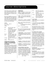 2009-2010 Calendar, Part 4: Course Descriptions: Program and Course Guide