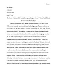 The Narrative Histories of the Female Grotesque in Margaret Atwood’s “Hairball” and Colonial Narratives in the Windigo Myth