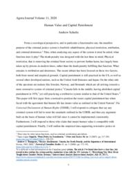 Human Value and Capital Punishment