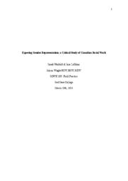 Exposing Gender Representation: A Critical Study of Canadian Social Work