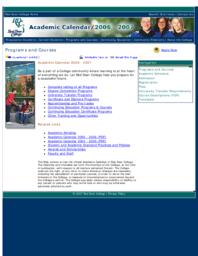 2006-2007 Academic Calendar