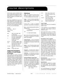 2008-2009 Calendar, Part 4: Course Descriptions