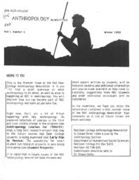 Red Deer College Anthropology Newsletter 1990-1992