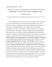 Playing in the Yellow Dirt: An Examination of Growing Up and Child-Adult Relationships in “To Set Our House in Order” by Margaret Laurence