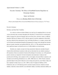 Executive Summary: The Effects of HeartMath Emotion-Regulation on Elementary Students