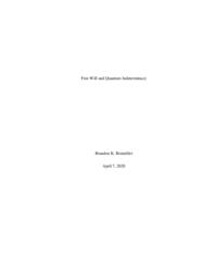 Free Will and Quantum Indeterminacy