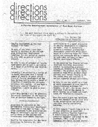 Vol. 1 - Directions: a Faculty Development Newsletter of Red Deer College