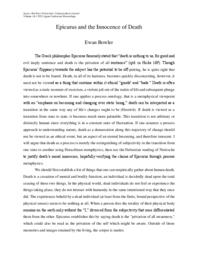 Epicurus and the Innocence of Death