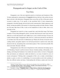 Propaganda and its Impact on the Craft of Film