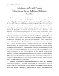 Nasty Uncles and Swedish Truckers: Killing, Letting Die, and the Ethics of Euthanasia