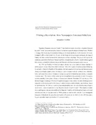Printing a Revolution: How Newspapers Fomented Rebellion