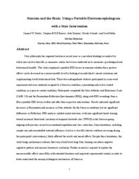 Stoicism and the Brain: Using a Portable Electroencephalogram with a Stoic Intervention