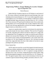 Empowering Wellness: Design Thinking for Assistive Technology in Long-term Care [Executive Summary]