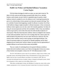 Health Care Workers and Mandated Influenza Vaccinations