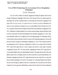 Use of EEG Technology for Assessment of Love Regulation Techniques 