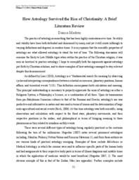 How Astrology Survived the Rise of Christianity: A Brief Literature Review