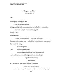 Elegies – A Triad