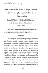 Stoicism and the Brain: Using a Portable Electroencephalogram with a Stoic Intervention [Executive Summary]