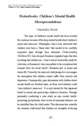 Picturebooks: Children’s Mental Health Misrepresentations